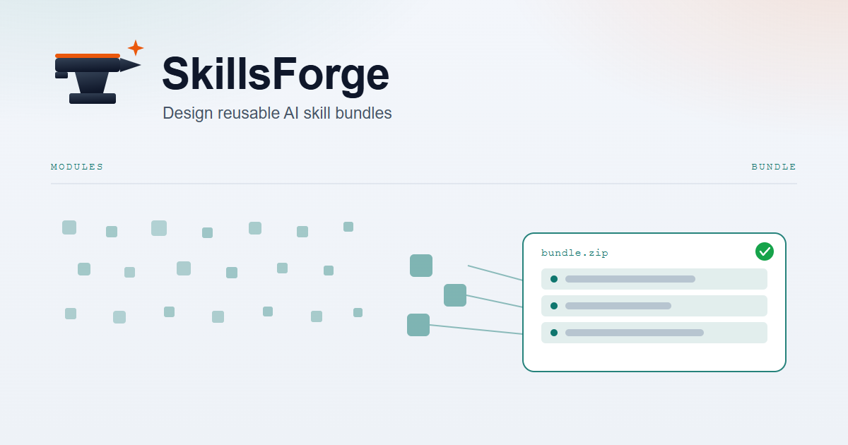 SkillsForge — design reusable AI skill bundles
